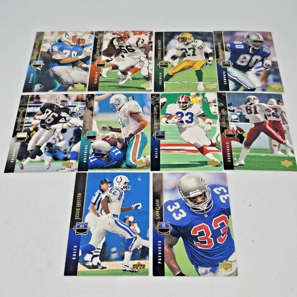 The Upper Deck 1994 Football Trading Cards -Lot of 10- #209 211 224 222 228 226